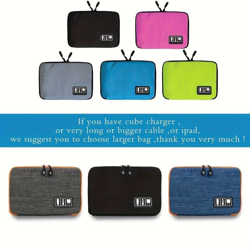 Durable Nylon Travel Tech Organizer Bag Portable Electronics Accessories Case for Cables, Phones, Earphones  High-Capacity