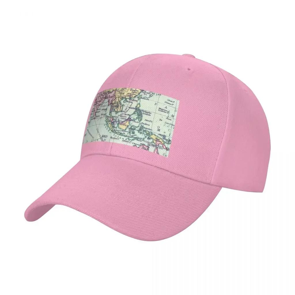 Southeast Asia Vintage Map Baseball Cap Mountaineering Hat black Womens Unisexs