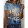 Fashion Women Turtle Print T Shirt Funny Casual O-neck Short Sleeves T-shirt Summer Female Tee Shirt