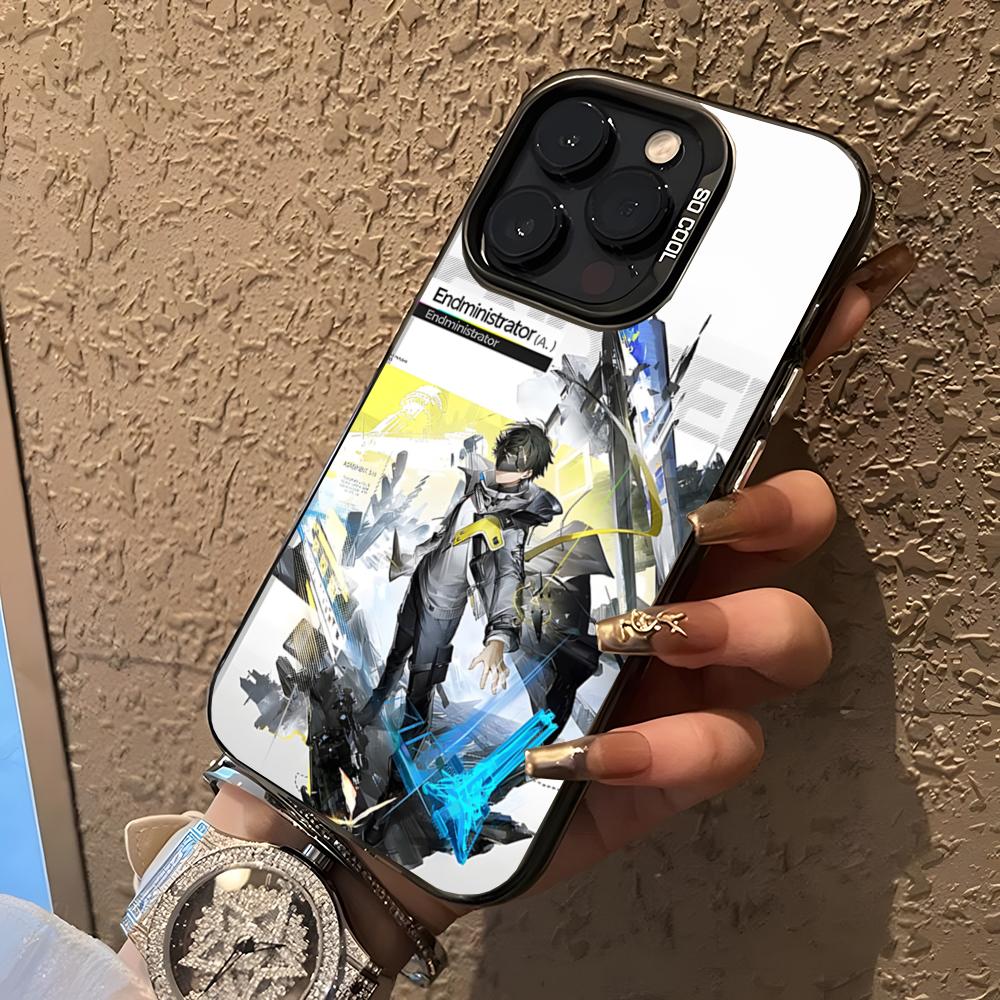 Arknights Anime Game Phone Case For 17 Air IPhone 16 Pro Max 15 14 Plus 12 13 X XS Max 11 Colorful Silver Cover