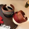 New 2025 Retro PU Leather Hairbands Wide Turbans Non-slip Hoop Headband Elegant Hair Accessories Women Girls Fashion Items Gifts