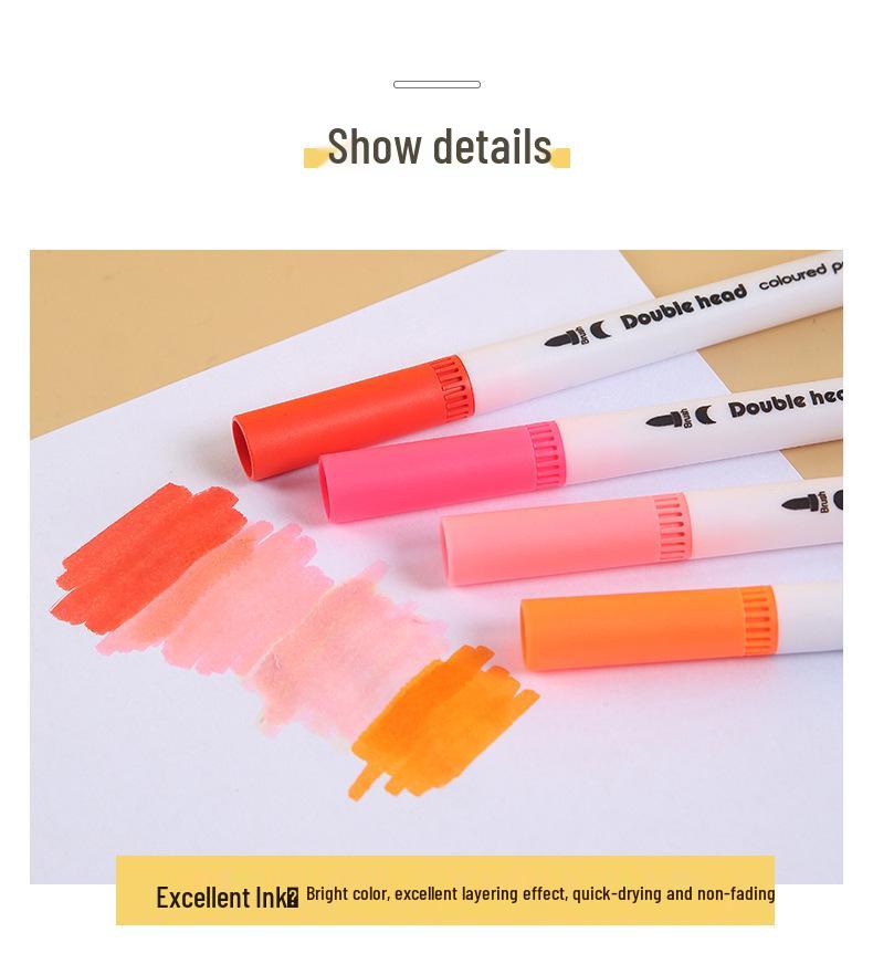 Doppelseitige waschbare wasserbasierte Marker, weiche Spitze, 48 oder 80 Farben für Kinderzeichnungen und zum Konturieren.