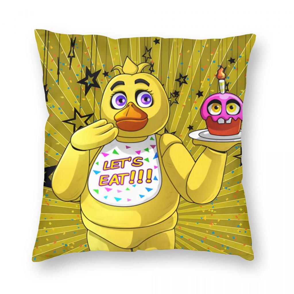 FNAF At Freddys Pillowcase Soft Fabric Cushion Cover Decorations  Throw Pillow Case Cover Home Zipper 4040cm