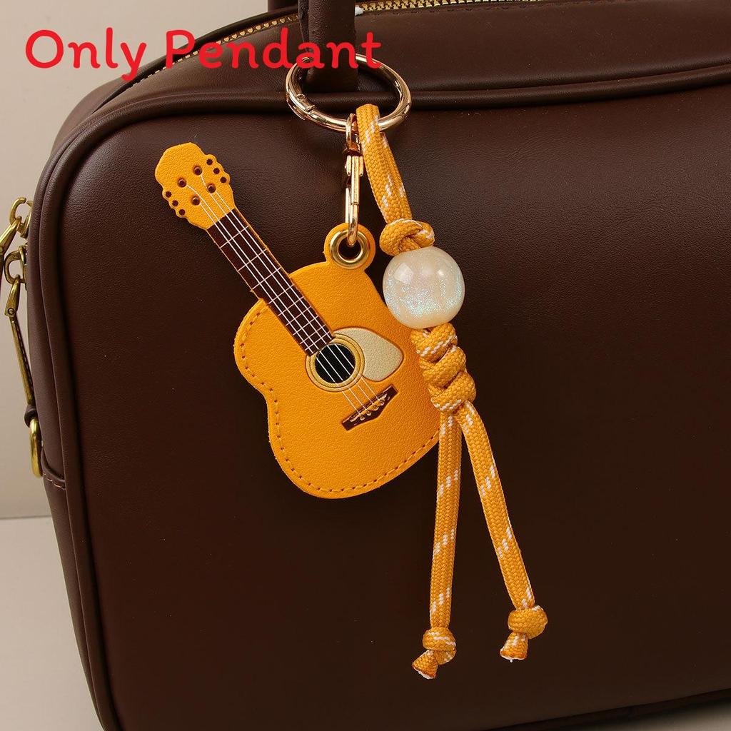 Kreativer PU-Gitarren-Schlüsselanhänger Taschenanhänger Handgefertigter Anhänger Für Modefans