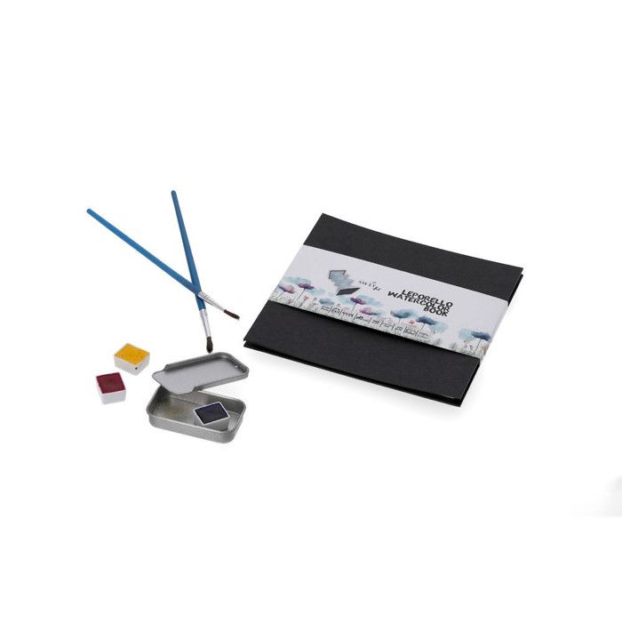 Carnet SM-LT 14x14 cm Aquarelle Leporello Coton 6 pages 300 g/m²