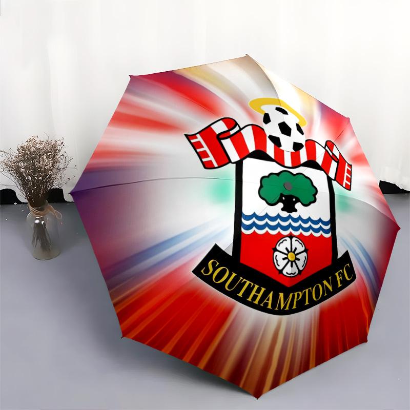 Southampton FC2pattern, Automatic Folding Umbrella, Portable and Foldable Design, 8 Ribs, a Christmas or Birthday Gift.