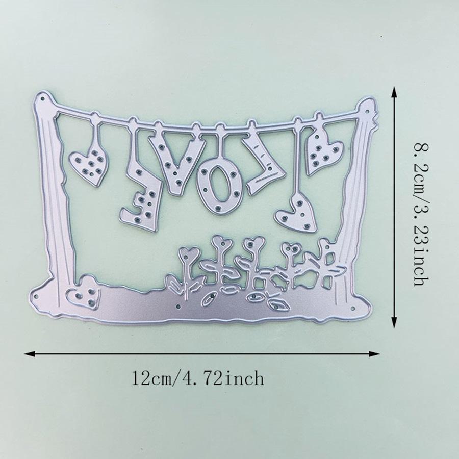 Hanging LOVE Word Metal Cutting Dies Stencils for Scrapbooking/Photo Album Decorative Embossing Paper Cards Crafts