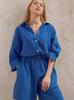2025 Women's Summer Casual Pure Cotton Shirt and Shorts Set