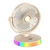 Portable Multi-functional Fan with Colorful Lights for Dorm, Office, and Outdoors