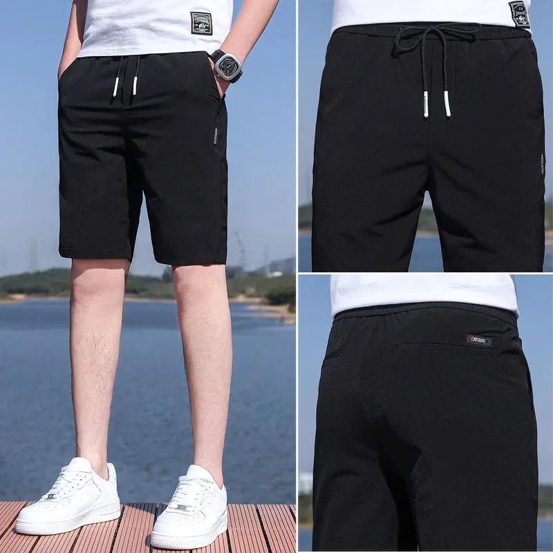 Summer Men's Solid Color Casual Shorts Thin Straight Five-point Pants