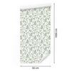 Wild Flowers Wallpaper White, Light Gray and Lime 50x1000