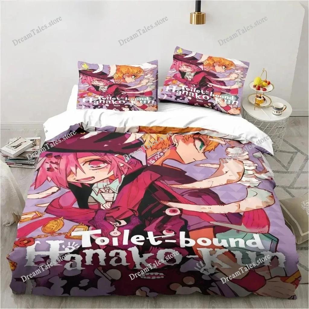 The Amazing World Toilet-Bound Hanako-kun Cartoon Poster Sheets Quilt Covers Bedding Dormitory Sheets Bedding Set Luxury Gift741
