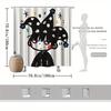 Whimsical Jester Shower Curtain - Colorful Stars & Polka Dots, Fade-Resistant Polyester, Machine Washable