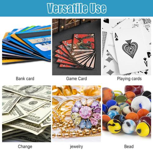 Elesunory Plastic Playing Card Box, Snap-Closed Poker Game Deck Holder, Holds 16 Standard Size Card Games