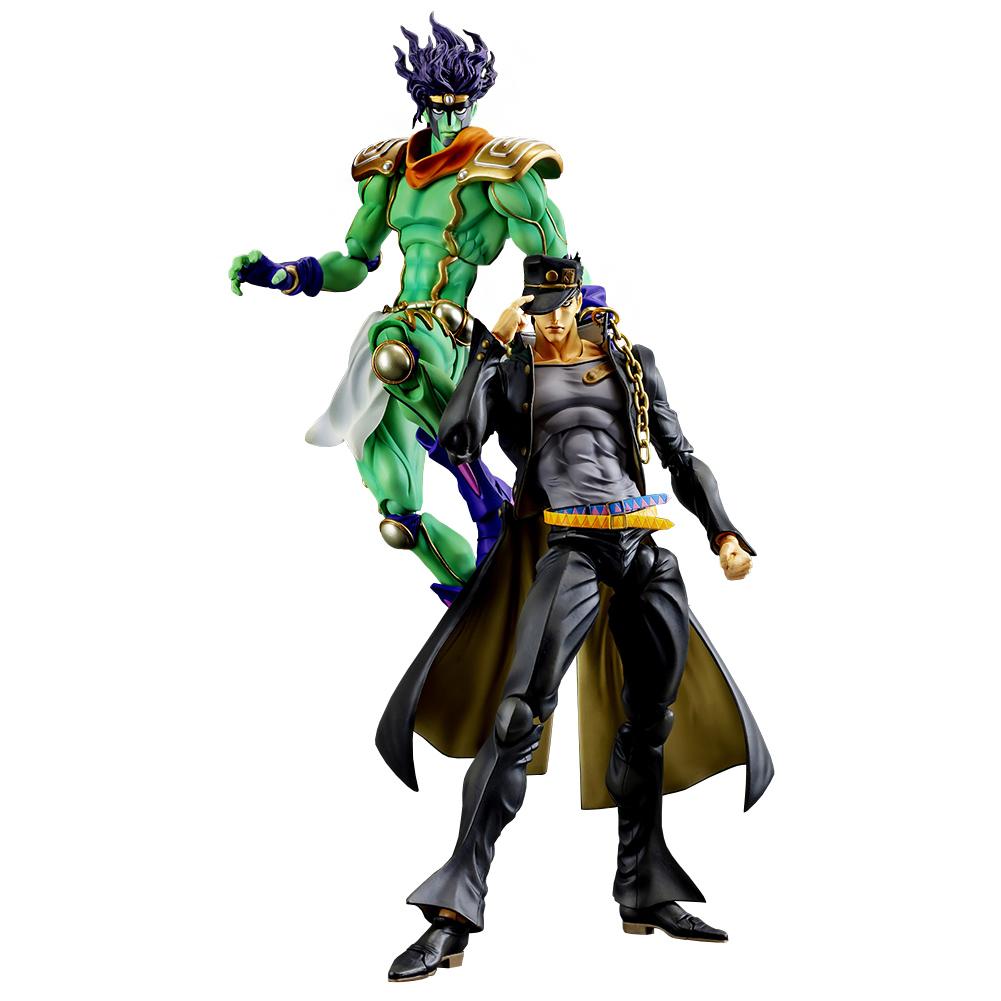Anime jojo Figur Kujo Jotaro Actionfigur Star Platinum Figur Stehende Pose Statue Großes Spielzeug Sammlermodell Puppe Geschenke