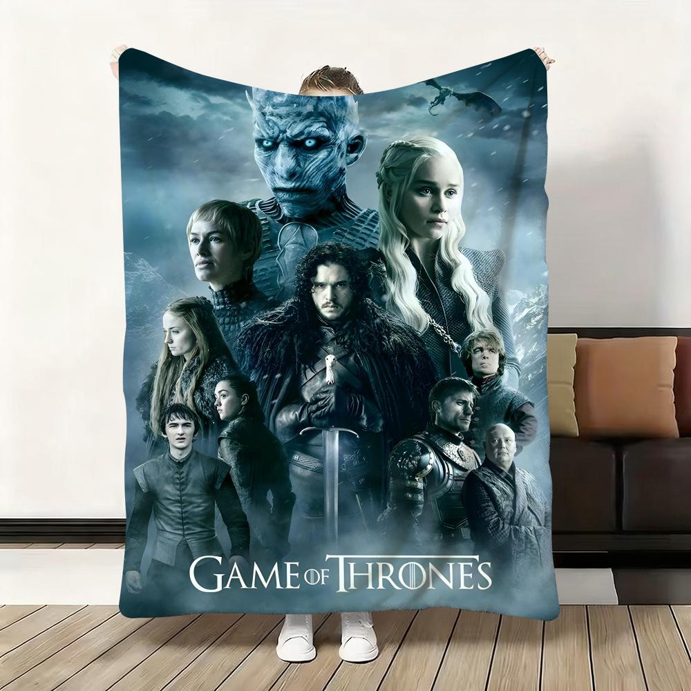 G-Game-Of-Thrones Drache Klassische Kuscheldecke Flanell Flauschig Weich Decke Warm Hautfreundlich Überwurf für Sofa Bett Büro Nickerchen Winter