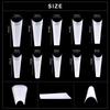 kads 500pcs Traceless Shallow Cover False Nail Tips White Nature Clear 10 Sizes Nail Art No-Crease Fake Nails Manicure Tools