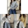Womens Spring Hoodie With Embroidered Long Sleeves And Oversize Fit For Casual Wear
