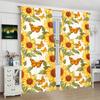 2pcs- Butterfly Sunflower Polyester Curtains, Pole Bag Curtains 42*84, Bedroom, Living Room, Home Room, Party Decoration