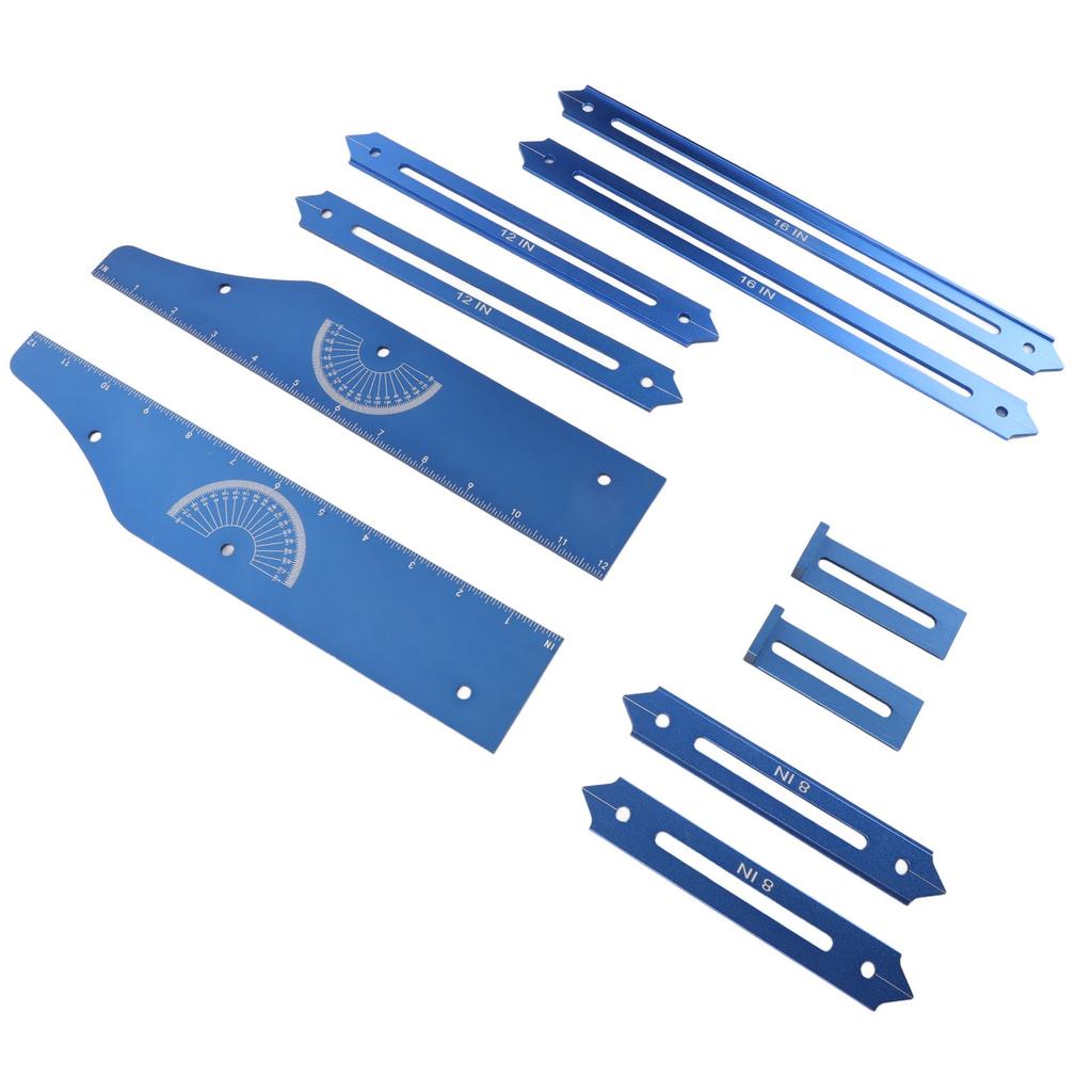 Stair Tread Template Tool Jig Aluminum Alloy Length Depth Measuring Gauge with Case for Layout