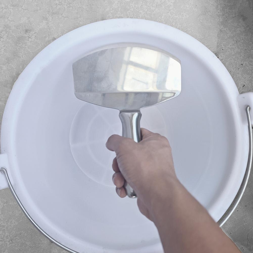 Stainless Steel Bucket Scoop Arc-shape Shovel Bucket Scoop Drywall and Plaster Tool for Drywall Finishing