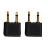 Airplane Headphone Adapter Double 3.5mm Male to 3.5mm Female Air Plane Flight Connector for Travel