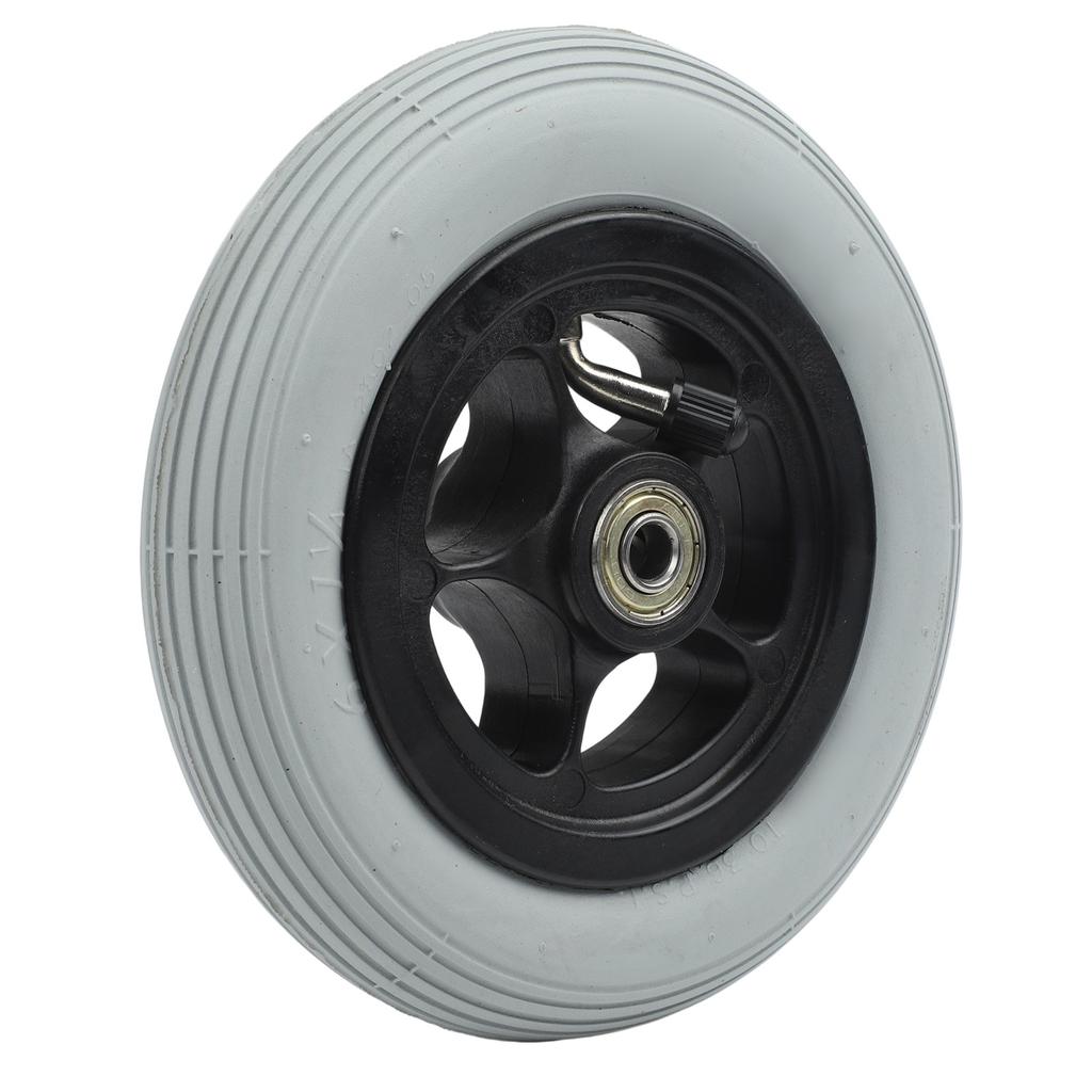 6-Inch Gray Tire Electric Wheelchair Front Wheel Ottobock Compatible