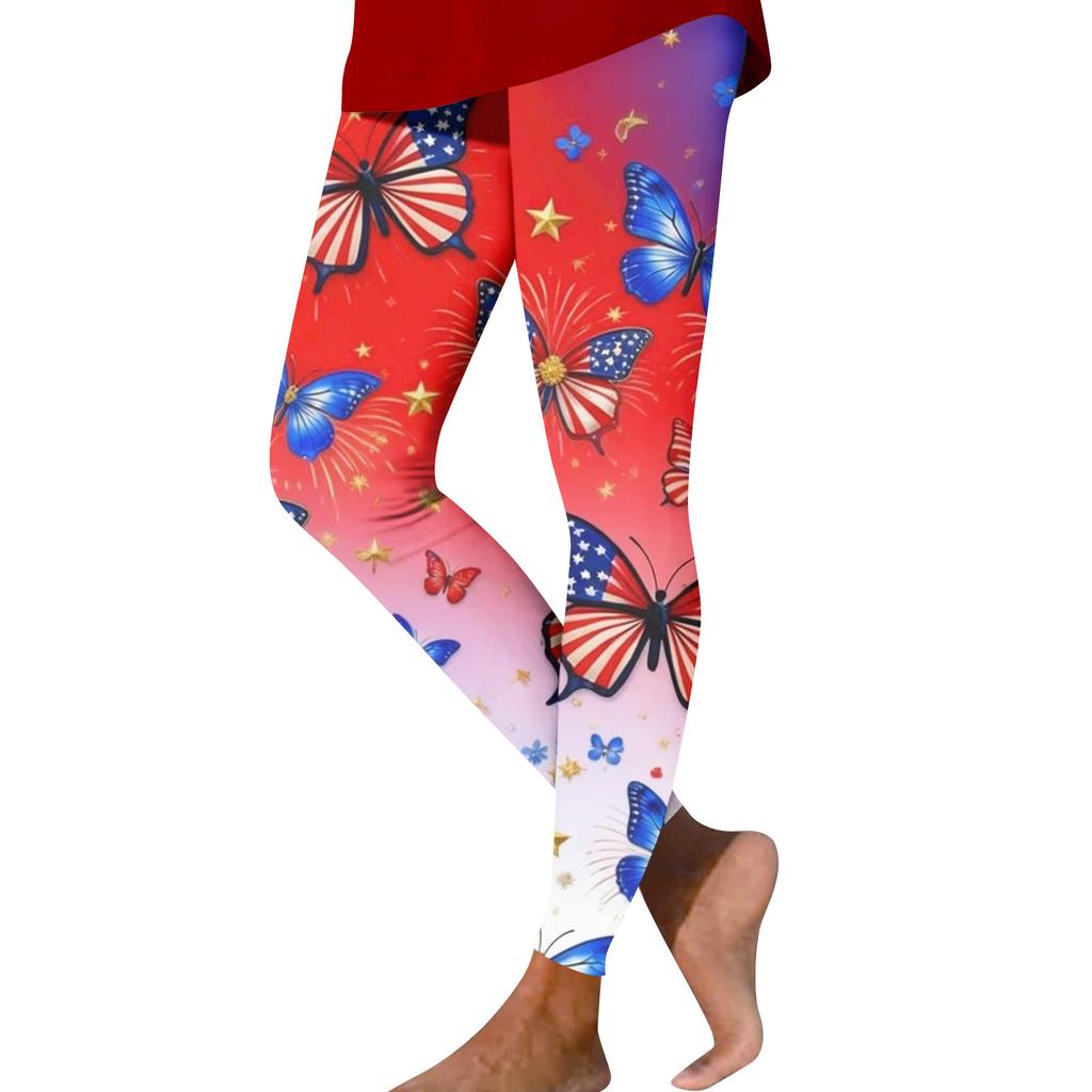 Pantaloni Casual Stampati a Gamba Dritta Moda Donna Pantaloni Yoga Stampati Slim per Esterno