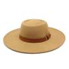 Solid Color Wool 9.5Cm Brim Men'S And Women'S Warm Outdoor Elliptical Concave Convex Torus Top Hat