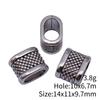 Hammered Texture Tube Spacer Beads Alloy Loose Beads For DIY Bracelet Dreadlocks Hair Braiding Jewelry Making Parts