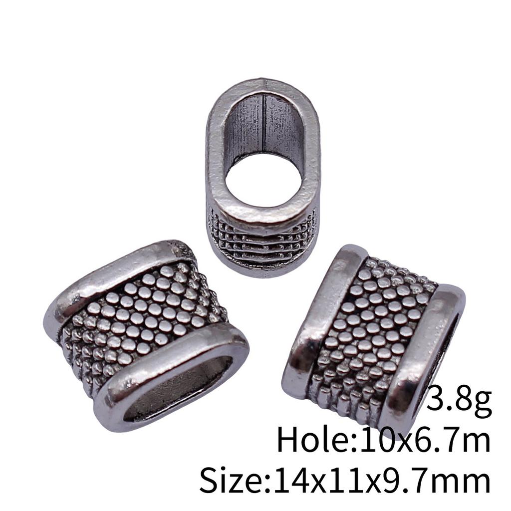Hammered Texture Tube Spacer Beads Alloy Loose Beads For DIY Bracelet Dreadlocks Hair Braiding Jewelry Making Parts