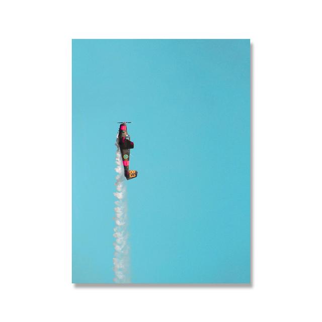 Nordisches abstraktes Wandkunstbild, Druck, Schwimmer-Leinwandgemälde in Schwimmbädern