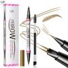QIC Waterproof Double-Ended 2-Prong Eyebrow Pencil & Eyeliner for Natural Wild Brows and Defined Lines