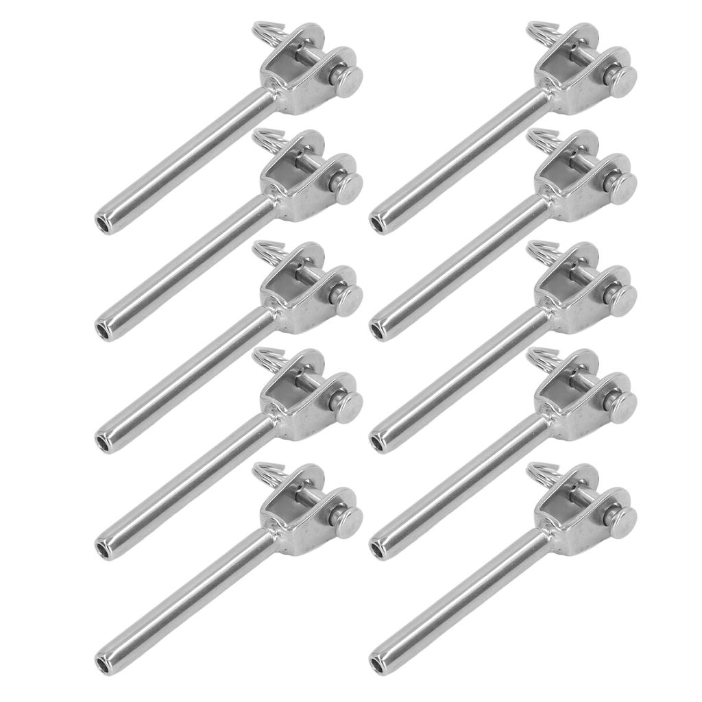 10 Stück Klemme Gabelendstück 316 Edelstahl Rost Korrosionsbeständigkeit 3mm Drahtseil