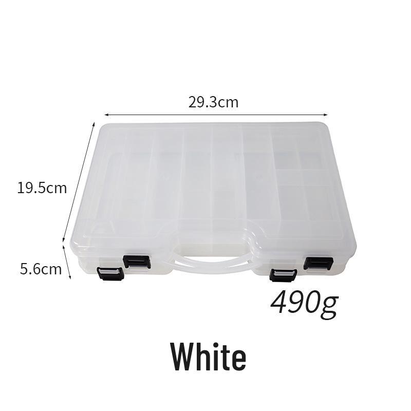 

Large Outdoor Double-Layer Lure and Bait Storage Box - Portable Spinner Accessory Organizer прозрачный