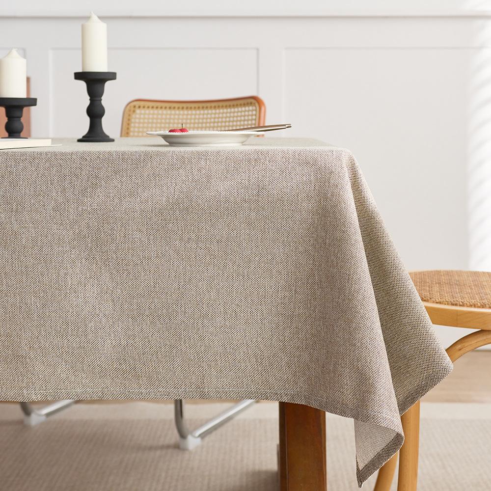 Solid Color Linen Tablecloth, Table Flag Elegant and Noble Kitchen Supplies Home Decorations  Easter Table Mats Picnic Supplies Linen Tablecloths