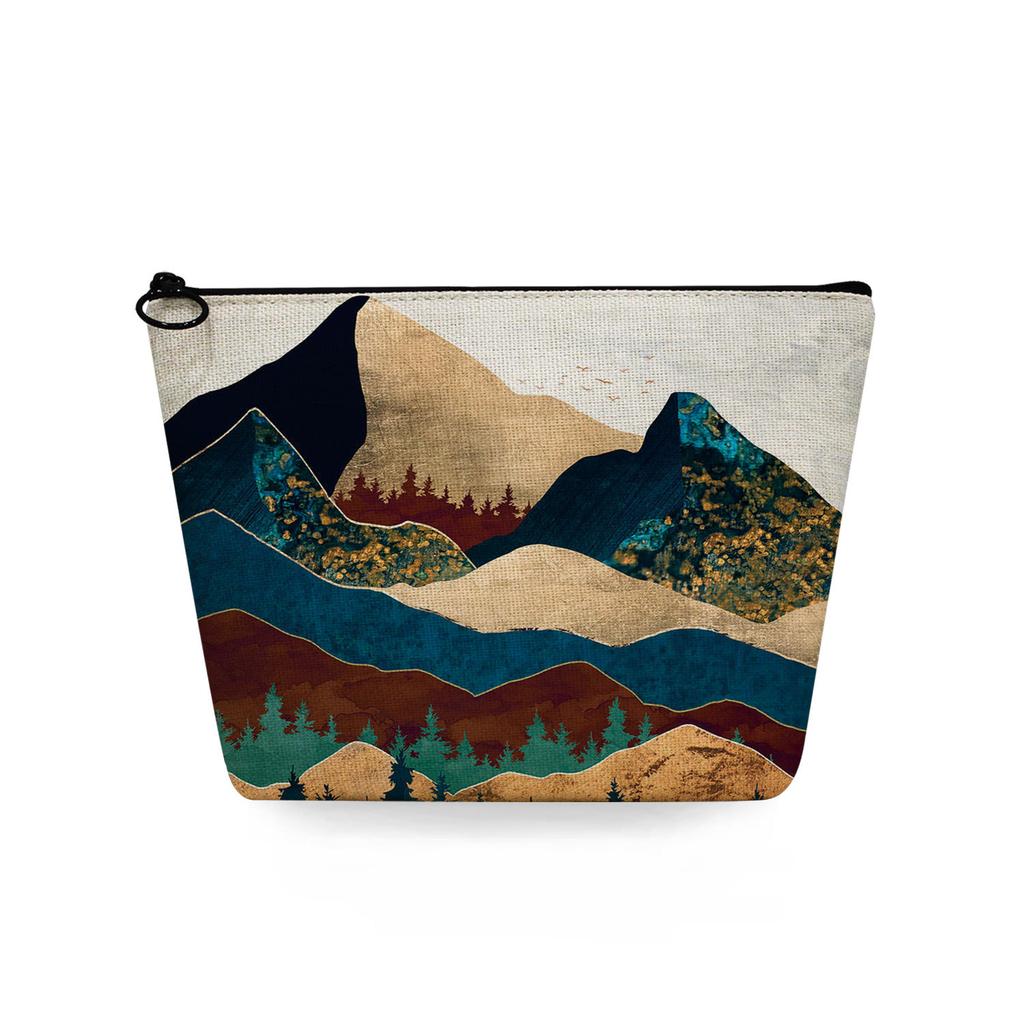 Women Landscape painting Print Cosmetic Bag Toiletries Organize Travel Storage Case 6753