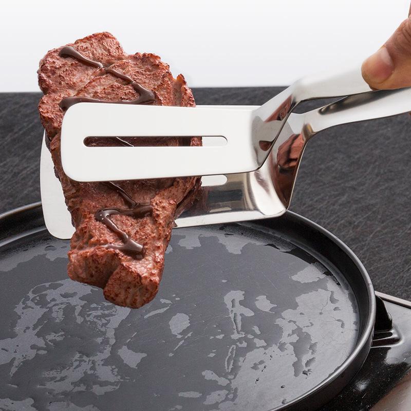 Stainless Steel Barbecue Clamp Frying Steak Fried Fish Clip Tong BBQ Non-Stick Barbecue Grilling Camping BBQ Kitchen Tools