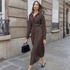 Fall New Style Striped Dress, Elegant Business Shirt, Long Dress, Simple and Sophisticated Long Dress