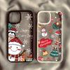 Cartoon Christmas Santa Elk Phone Case For iPhone 14 15 Pro MAX 13 11 12 XS SE20 XR 16 Plus New Year Gifts Clear Hard Cover Capa