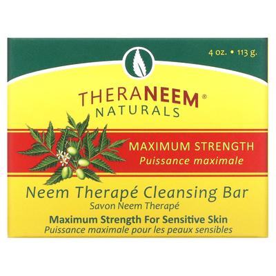 Organix South, TheraNeem Naturals, Neem Terápia Tisztító Szappan, Érzékeny Bőrre, 4 oz (113 g)