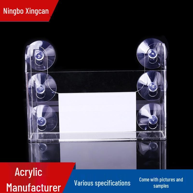 Acrylic Suction Cup Beverage Display Rack: Refrigerator Hanging Holder (Alcohol Excluded)