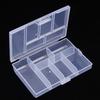 1pc 6 Grids Compartments Plastic Transparent Organizer Jewel Bead Case Cover Container Storage Box For Jewelry Pill Coin Sundry