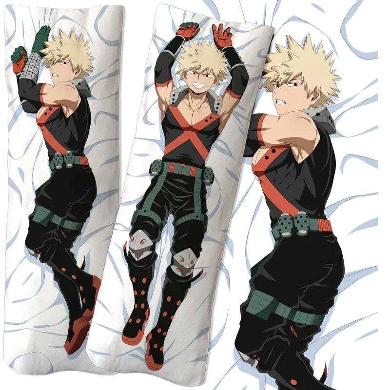 Anime My Hero Academia Bakugou Katsuki Dakimakura Povlak na polštář Polštářová povlaka Objímací povlak na polštář na tělo Hra Otaku Povlak na polštář