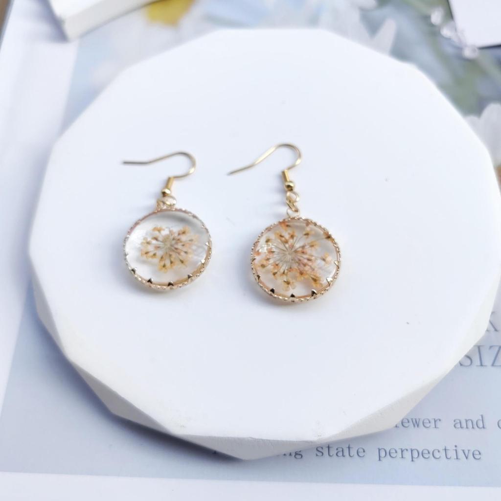 Handmade Dried Flower Dangle & Stud Earrings - Real Preserved Blooms