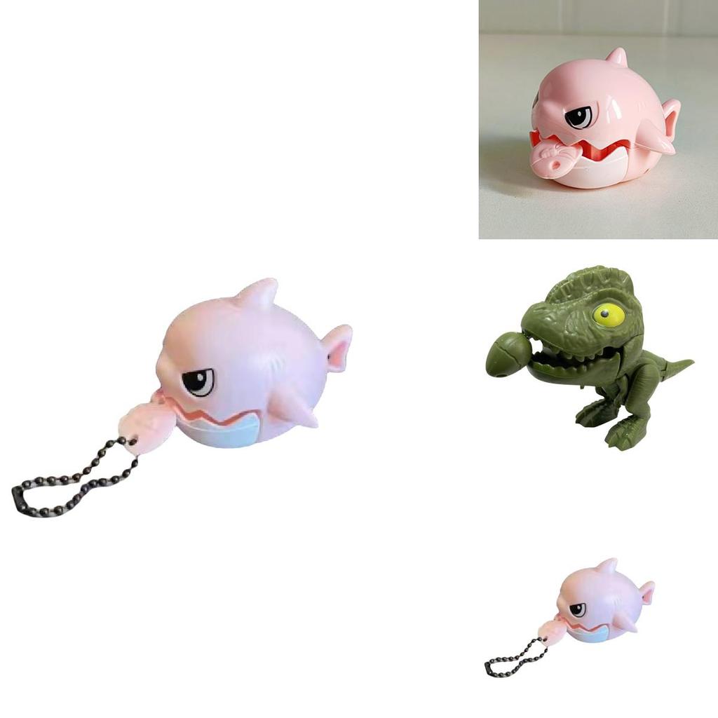 Adorable Shark Dinosaur Keychain Rope Toy Made From Durable Plastic Material For Kids