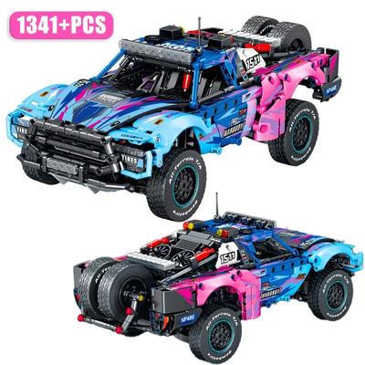 Experți tehnici modele colorate de mașini sportive off-road piese de construcție ansamblu mașină de curse mecanică urbană piese de construcție MOC c