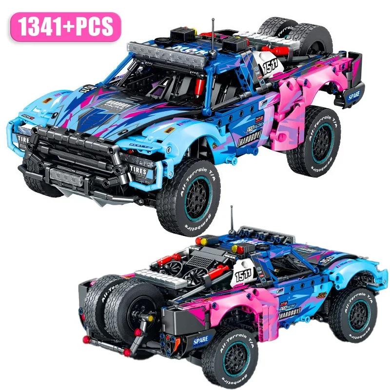 Technische Experten farbenfrohe Offroad-Sportwagenmodelle Bausteine urbaner mechanischer Rennwagen Montagebausteine MOC c
