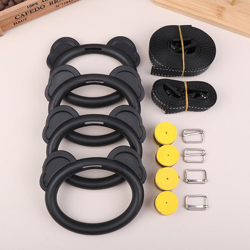 Kids Horizontal Bar Exercise Pull Up Rings Kids Workout Gym Gymnastic Rings Adjustable Straps Buckles Nonslip Handle
