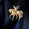 Creative Baroque Angel Pony Horse Brooch Pin Badge Clothing Suit Corsage Women High-End Brooch Jewelry Accessories Gift